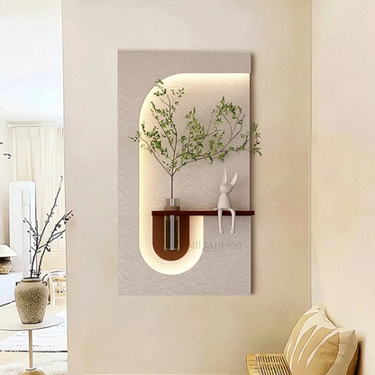 Tableau mural avec éclairage LED intégré