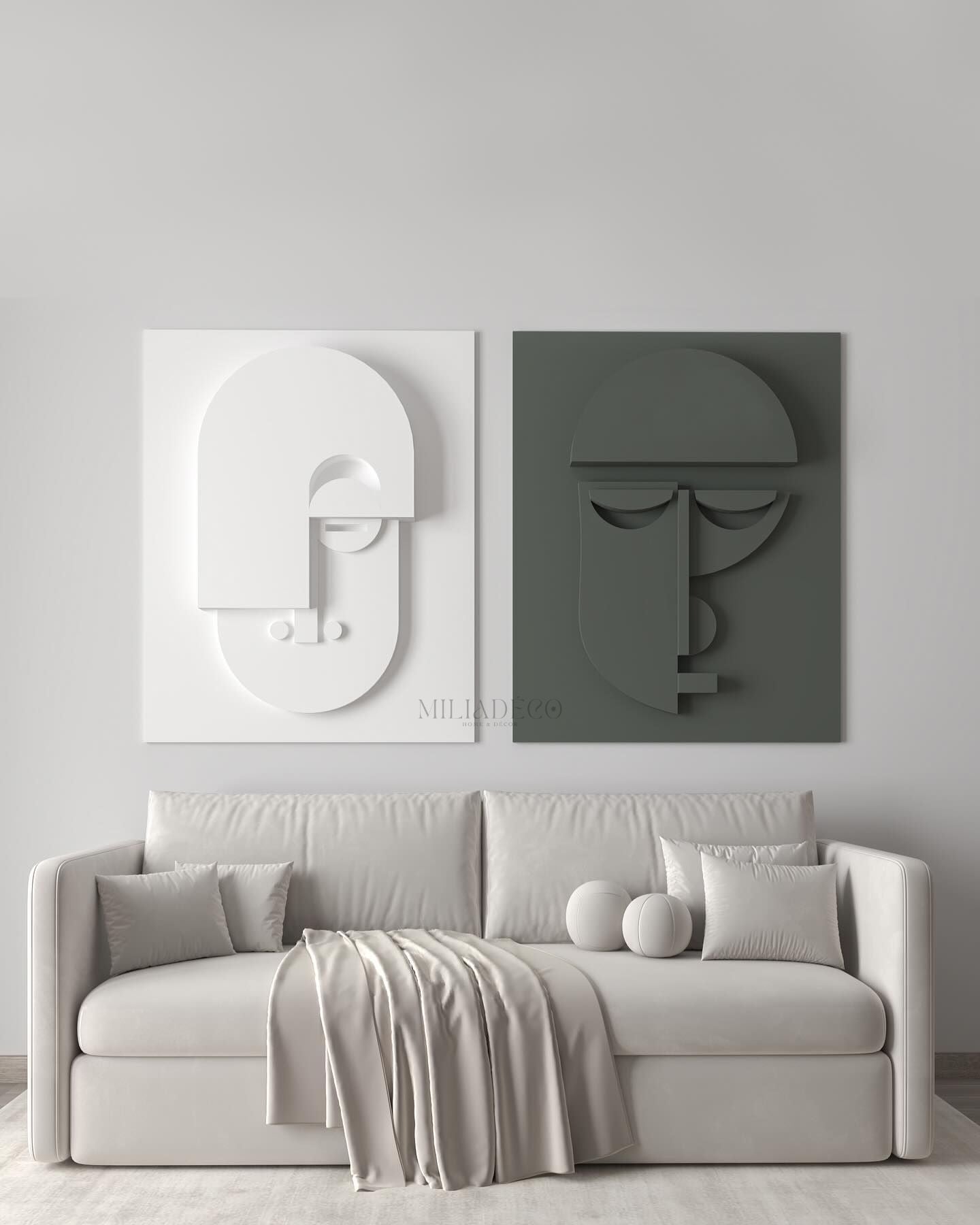 Pack 2 TABLEAUX ABSTRAIT 3D