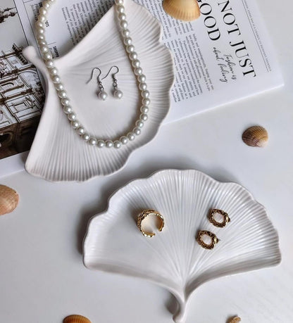 Coquille de palourde, plateau à bijoux,